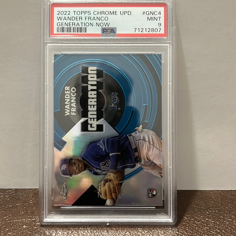 WANDER FRANCO 2022 Topps Chrome Update Series Rays Generation Now Rookie PSA 9